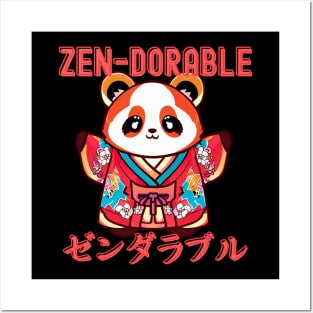 Zen-dorable red panda Posters and Art